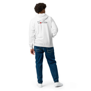 ATROC Zipped Hoodie White/Grey (Unisex)