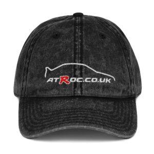 ATROC Embroidered Vintage Cotton Twill Cap (Black/Blue)